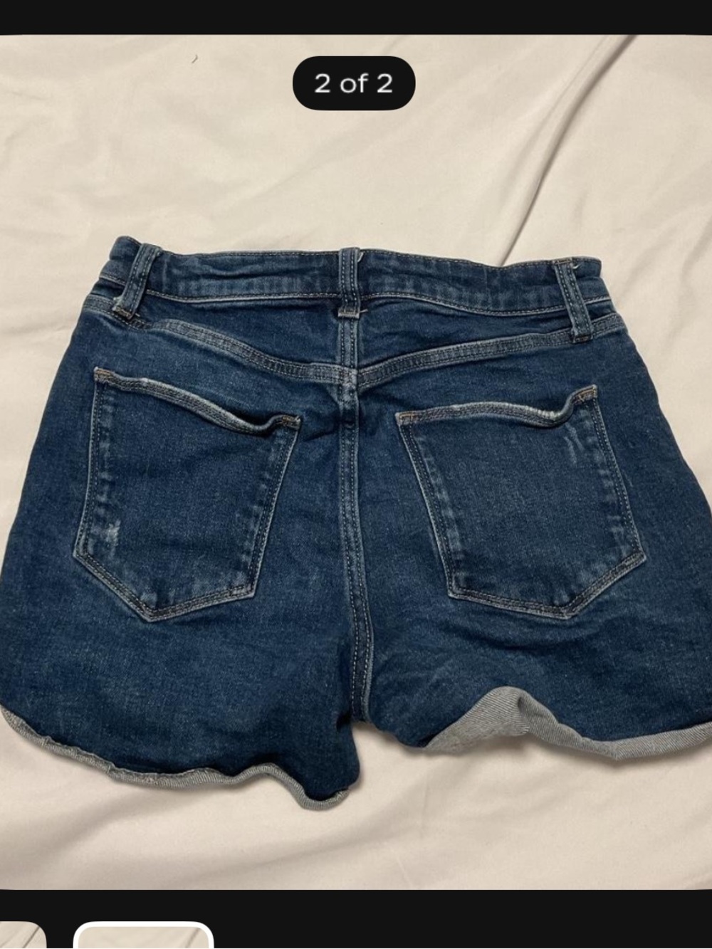 Arizona Jean Company Dark Blue Denim Cutoff Shorts